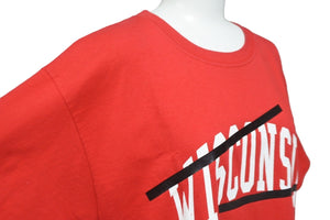 OFF-WHITE wisconsin Wisconsin Short Sleeve T-shirt Red Cotton Size M Good Condition Used 55685