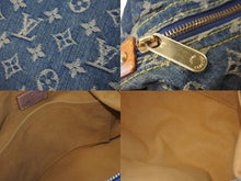画像をギャラリービューアに読み込む, LOUIS VUITTON ルイヴィトン ショルダーバッグ バギーPM モノグラムデニム ブルー M95049 ゴールド金具 美品 中古 55692