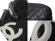 画像をギャラリービューアに読み込む, CHANEL シャネル ショルダーバッグ カンボンライン ココマーク ラムスキン A25178 ブラック シルバー金具 美品 中古 55694