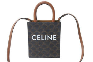 極美品 CELINE セリーヌ ミニ バーティカルカバ 2WAY ショルダーバッグ