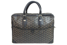 Load image into Gallery viewer, GOYARD ゴヤール ビジネスバッグ アンバサードMM ブリーフケース ブラック シルバー金具 中古 55699