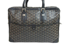 Load image into Gallery viewer, GOYARD ゴヤール ビジネスバッグ アンバサードMM ブリーフケース ブラック シルバー金具 中古 55699
