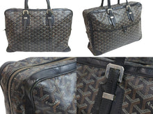 Load image into Gallery viewer, GOYARD ゴヤール ビジネスバッグ アンバサードMM ブリーフケース ブラック シルバー金具 中古 55699