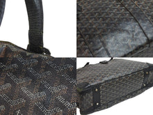 Load image into Gallery viewer, GOYARD ゴヤール ビジネスバッグ アンバサードMM ブリーフケース ブラック シルバー金具 中古 55699
