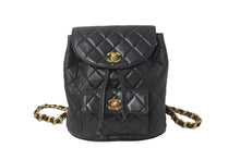 画像をギャラリービューアに読み込む, CHANEL シャネル リュック デイパック ブラック レザー ココマーク 3番台 ゴールド金具 良品 中古 55767