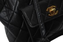 画像をギャラリービューアに読み込む, CHANEL シャネル リュック デイパック ブラック レザー ココマーク 3番台 ゴールド金具 良品 中古 55767