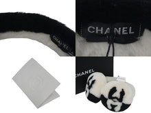 画像をギャラリービューアに読み込む, 極美品 CHANEL シャネル イヤーマフ シアリング ココマーク ブラック ホワイト AA7836B06521 中古 55783