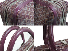 画像をギャラリービューアに読み込む, GOYARD ゴヤール ハンドバッグ アンバサードMM ブリーフケース ボルドー PVC レザー シルバー金具 美品 中古 55798