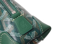 Load image into Gallery viewer, 新品未使用 GOYARD ゴヤール ポーチ ヴァンドーム コスメティックポーチ グリーン シルバー金具 中古 55804