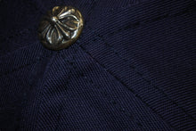 画像をギャラリービューアに読み込む, 新品未使用 CHROME HEARTS クロムハーツ 5パネル ベースボールキャップ CHキャップ ネイビー ホワイト シルバー925 フリー 55811