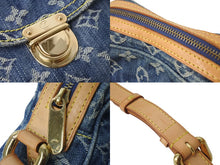 画像をギャラリービューアに読み込む, 極美品 LOUIS VUITTON ルイヴィトン ショルダーバッグ モノグラムデニムカメラバッグ M95348 ブルー ゴールド金具 中古 55825