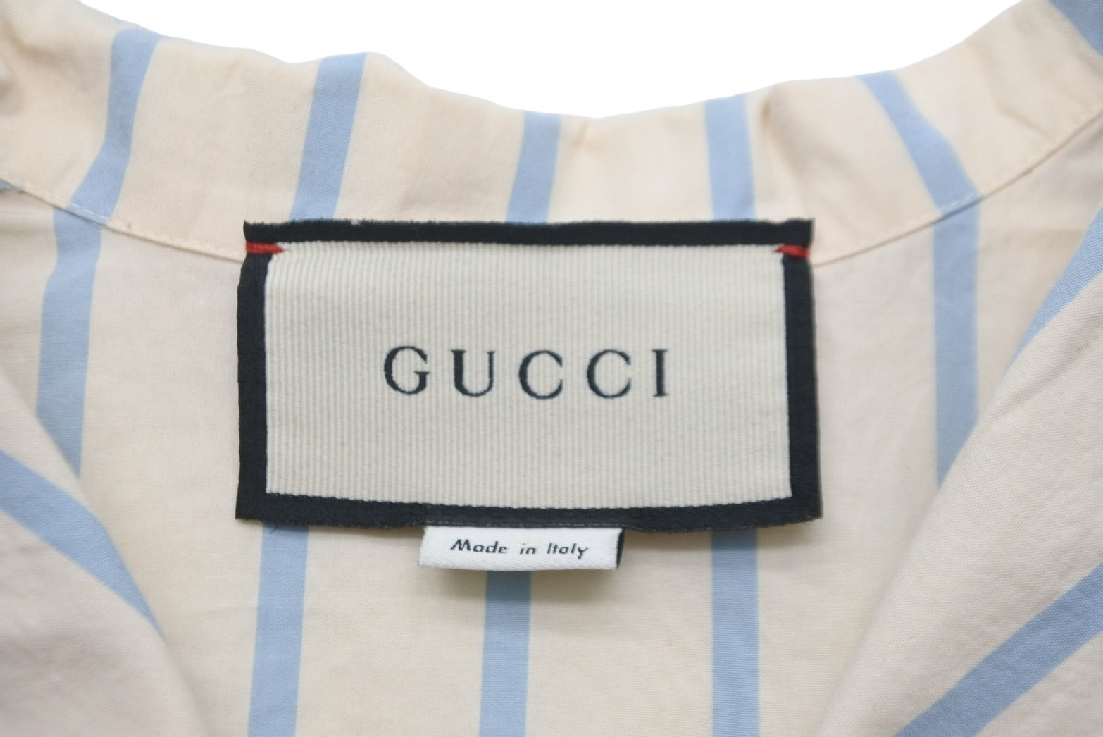 Gucci グッチ 半袖ボウリングシャツ オープンカラー ダブルGストライプ