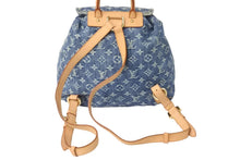 画像をギャラリービューアに読み込む, LOUIS VUITTON ルイヴィトン リュック モノグラムデニム サックアド GM M95056 ブルー ゴールド金具 美品 中古 55837