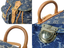 画像をギャラリービューアに読み込む, LOUIS VUITTON ルイヴィトン リュック モノグラムデニム サックアド GM M95056 ブルー ゴールド金具 美品 中古 55837