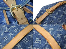 画像をギャラリービューアに読み込む, LOUIS VUITTON ルイヴィトン リュック モノグラムデニム サックアド GM M95056 ブルー ゴールド金具 美品 中古 55837
