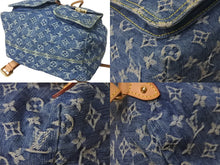 画像をギャラリービューアに読み込む, LOUIS VUITTON ルイヴィトン リュック モノグラムデニム サックアド GM M95056 ブルー ゴールド金具 美品 中古 55837