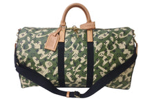 画像をギャラリービューアに読み込む, 新品同様 LOUIS VUITTON ルイヴィトン×村上隆 キーポルバンドリエール55 モノグラムモフラージュ M95774 ゴールド金具 中古 55839