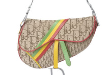 Load image into Gallery viewer, Christian Dior クリスチャンディオール サドルバッグ ハンドバッグ ラスタカラー シルバー 01RU 0074 美品 中古 5584