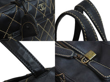 画像をギャラリービューアに読み込む, CHANEL シャネル ワイルドステッチ ボストンバッグ ココマーク ブラック 6番台 ロゴ ロック付き 鞄 手持ち かばん 中古 55841