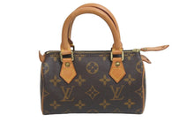 Load image into Gallery viewer, LouisVuitton ルイヴィトン ミニスピーディ ボストンバッグ モノグラム M41534 PVC ブラウン ゴールド 美品 中古 55853