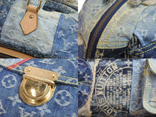 画像をギャラリービューアに読み込む, LOUIS VUITTON ルイヴィトン ボウリィ トートバッグ パッチワーク ハンドバッグ ゴールド ブルー CE1097 M95376 美品 中古 55854