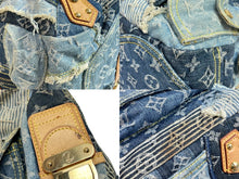 Load image into Gallery viewer, LOUISVUITTON ルイヴィトン ボウリィ トートバッグ パッチワーク M95376 モノグラムデニム レザー ブルー 良品 中古 55855