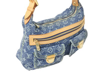 画像をギャラリービューアに読み込む, 極美品 LOUIS VUITTON ルイヴィトン モノグラムデニム バギーPM ショルダーバッグ デニムキャンバス ブルー M95049 中古 55872