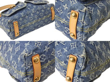 画像をギャラリービューアに読み込む, 極美品 LOUIS VUITTON ルイヴィトン モノグラムデニム バギーPM ショルダーバッグ デニムキャンバス ブルー M95049 中古 55872