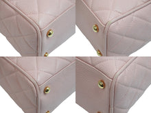画像をギャラリービューアに読み込む, CHANEL シャネル ハンドバッグ ミニボストンバッグ キャビアスキン ピンク 8番台 A20996 ゴールド金具 美品 中古 55879