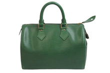 Load image into Gallery viewer, LOUIS VUITTON ルイヴィトン ハンドバッグ M43014 スピーディ25 エピレザー ボルネオグリーン ゴールド金具 良品 中古 55883