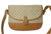 Load image into Gallery viewer, LOUIS VUITTON ルイヴィトン ショルダーバッグ M92674 べランジェール ベージュ キャンバス レザー ゴールド金具 美品 中古 55902