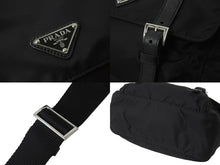 Load image into Gallery viewer, 極美品 PRADA プラダ ショルダーバッグ メッセンジャー トライアングルロゴ ブラック ナイロン 1BD671 ブラック 中古 55903