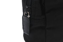 Load image into Gallery viewer, PRADA プラダ ポーチ トライアングルロゴ ブラック ナイロン シルバー 金具 良品 中古 55904