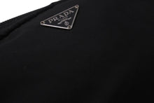 Load image into Gallery viewer, PRADA プラダ ポーチ トライアングルロゴ ブラック ナイロン シルバー 金具 良品 中古 55904
