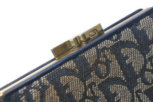 画像をギャラリービューアに読み込む, Christian Dior クリスチャンディオール 二つ折り財布 小銭入れ ガマ口 トロッター ジャガードキャンバス レザー 良品 中古 55905
