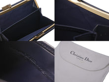 画像をギャラリービューアに読み込む, Christian Dior クリスチャンディオール 二つ折り財布 小銭入れ ガマ口 トロッター ジャガードキャンバス レザー 良品 中古 55905