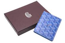 Load image into Gallery viewer, 新品同様 GOYARD ゴヤール カードケース サン マルク ブルー ゴヤールディンキャンバス ヴォーゼルカーフスキン 中古 55909