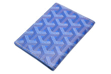 Load image into Gallery viewer, 新品同様 GOYARD ゴヤール カードケース サン マルク ブルー ゴヤールディンキャンバス ヴォーゼルカーフスキン 中古 55909