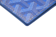Load image into Gallery viewer, 新品同様 GOYARD ゴヤール カードケース サン マルク ブルー ゴヤールディンキャンバス ヴォーゼルカーフスキン 中古 55909