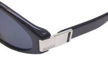 画像をギャラリービューアに読み込む, GUCCI グッチ サングラス ブラック ブルー アイウェア 小物 ロゴ シルバー金具 55□20 GG2411 ブラック 美品 中古 55914