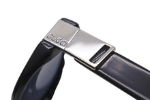 画像をギャラリービューアに読み込む, GUCCI グッチ サングラス ブラック ブルー アイウェア 小物 ロゴ シルバー金具 55□20 GG2411 ブラック 美品 中古 55914