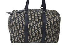 Load image into Gallery viewer, Christian Dior クリスチャンディオール ハンドバッグ ミニボストン トロッター コットンキャンバス シルバー金具 美品 中古 55923