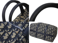 Load image into Gallery viewer, Christian Dior クリスチャンディオール ハンドバッグ ミニボストン トロッター コットンキャンバス シルバー金具 美品 中古 55923