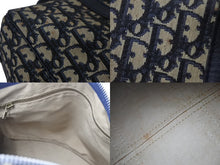 Load image into Gallery viewer, Christian Dior クリスチャンディオール ハンドバッグ ミニボストン トロッター コットンキャンバス シルバー金具 美品 中古 55923