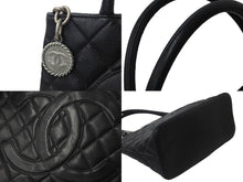 画像をギャラリービューアに読み込む, CHANEL シャネル ハンドバッグ 復刻トート A01804 ココマーク キャビアスキン ブラック シルバー金具 美品 中古 55926