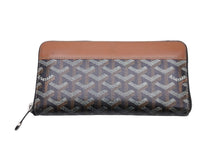 Load image into Gallery viewer, GOYARD ゴヤール 長財布 マティニョンGM ヘリンボーン柄 ウォレット ブラック ブラウン シルバー金具 メンズ 良品 中古 55945