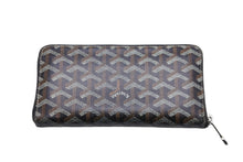 Load image into Gallery viewer, GOYARD ゴヤール 長財布 マティニョンGM ヘリンボーン柄 ウォレット ブラック ブラウン シルバー金具 メンズ 良品 中古 55945