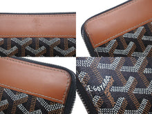 Load image into Gallery viewer, GOYARD ゴヤール 長財布 マティニョンGM ヘリンボーン柄 ウォレット ブラック ブラウン シルバー金具 メンズ 良品 中古 55945