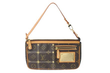 Load image into Gallery viewer, LOUIS VUITTON ルイヴィトン ハンドバッグ モノグラム・リヴェット スタッズ M40141 ブラウン ゴールド金具 美品 中古 55946