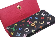 画像をギャラリービューアに読み込む, LOUIS VUITTON ルイヴィトン キーケース M93732 ミュルティクレ4連 モノグラムキャンバス ブラック ピンク 良品 中古 55957